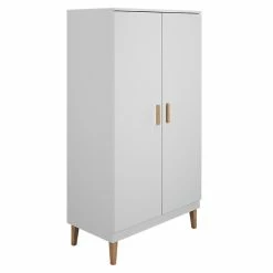 Canapé Soldes -Canapé Soldes armoire avec penderie et etageres finition blanc mat et bois l100 cm elias 53333 63a1743ec3083 1200 675