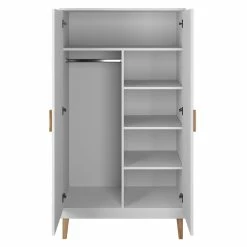 Armoire Avec Penderie Et étagères Finition Blanc Mat Et Bois L100 Cm ELIAS -Canapé Soldes armoire avec penderie et etageres finition blanc mat et bois l100 cm elias 53333 63a17441bb3f8 1200 675