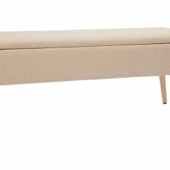Canapé Soldes -Canapé Soldes banc coffre en tissu beige et bois clair massif l120 cm lars 49058 6086eba76b358 1200 675