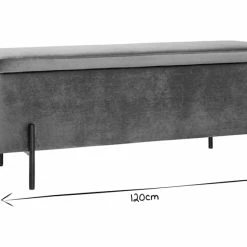 Banc Coffre En Tissu Velours Gris Foncé L120 Cm ADONIS -Canapé Soldes banc coffre en tissu velours gris fonce l120 cm adonis 49053 60828989eff79 1200 675