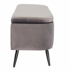 Banc Coffre En Tissu Velours Gris Foncé L120 Cm ATON 11 Banc Coffre En Tissu Velours Gris Foncé L120 Cm ATON -Canapé Soldes banc coffre en tissu velours gris fonce l120 cm aton 49055 6086912b838dc 1200 675