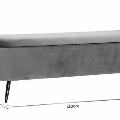 Banc Coffre En Tissu Velours Gris Foncé L120 Cm ATON 14 Banc Coffre En Tissu Velours Gris Foncé L120 Cm ATON -Canapé Soldes banc coffre en tissu velours gris fonce l120 cm aton 49055 60869133bc3ea 1200 675