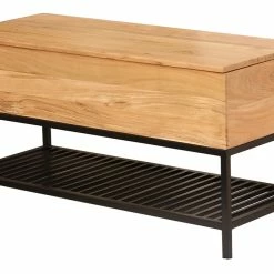 Banc D'entrée Industriel Avec Coffre De Rangement Bois Massif Et Métal Noir L100 Cm SORG -Canapé Soldes banc dentree industriel avec coffre de rangement bois massif et metal noir l100 cm sorg 50546 6287557a000a2 1200 675
