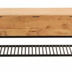 Banc D'entrée Industriel Avec Coffre De Rangement Bois Massif Et Métal Noir L100 Cm SORG -Canapé Soldes banc dentree industriel avec coffre de rangement bois massif et metal noir l100 cm sorg 50546 62909035aff42 1200 675