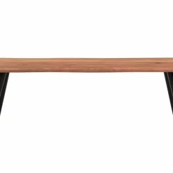 Banc Industriel Bois Massif Et Métal Noir L145 Cm EDGE