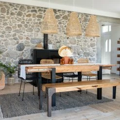 Banc Industriel En Bois Manguier Massif Et Métal Noir L180 Cm MADISON -Canapé Soldes banc industriel en bois manguier massif et metal noir l180 cm madison 41932 5f324e9f1c2d3 1200 675