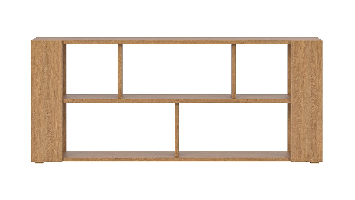 Bibliothèque Basse Design Finition Chêne L168 Cm MUSSO 3 Bibliothèque Basse Design Finition Chêne L168 Cm MUSSO