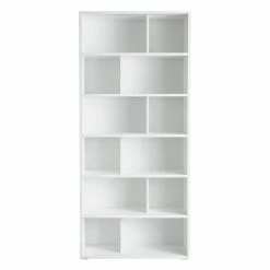 Bibliothèque Design Bois Blanc L92 Cm EPURE