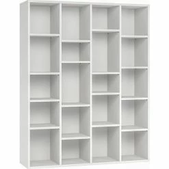 Bibliothèque Design En Bois Blanc L149 Cm RYTHM