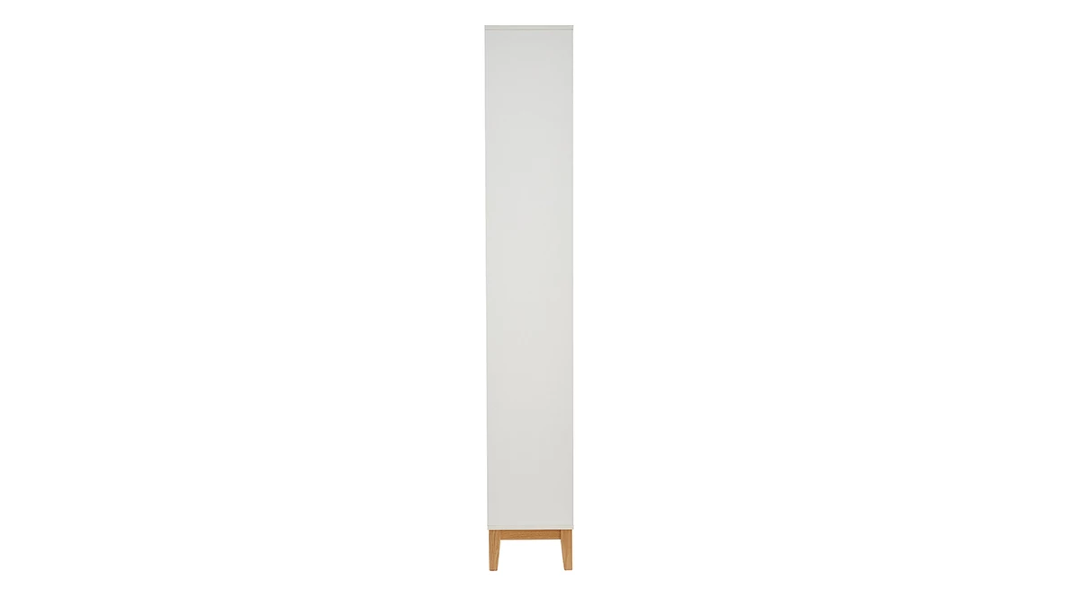 Bibliothèque Design En Bois Clair Chêne Et Blanc L90 Cm ABEL 5 Bibliothèque Design En Bois Clair Chêne Et Blanc L90 Cm ABEL – Image 3