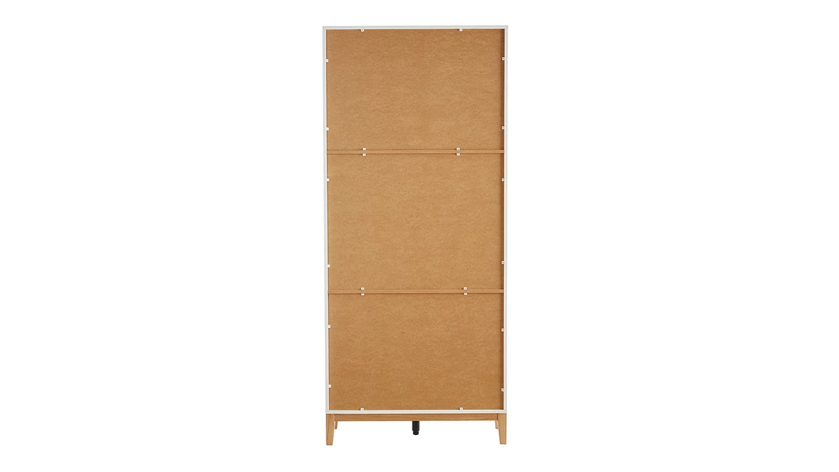 Bibliothèque Design En Bois Clair Chêne Et Blanc L90 Cm ABEL 6 Bibliothèque Design En Bois Clair Chêne Et Blanc L90 Cm ABEL – Image 4