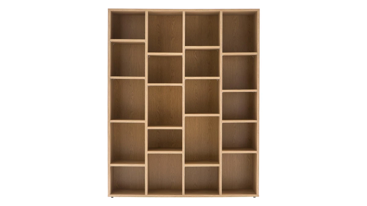 Bibliothèque Design Finition Bois Chêne L149 Cm RYTHM 3 Bibliothèque Design Finition Bois Chêne L149 Cm RYTHM