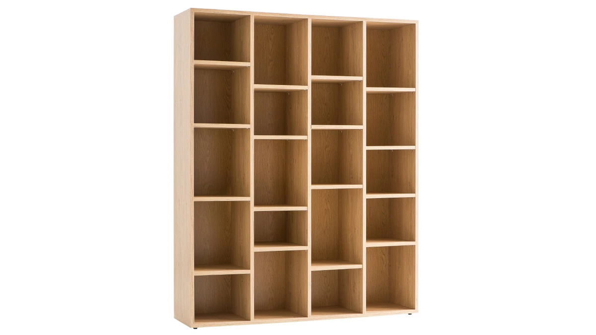 Bibliothèque Design Finition Bois Chêne L149 Cm RYTHM 4 Bibliothèque Design Finition Bois Chêne L149 Cm RYTHM – Image 2