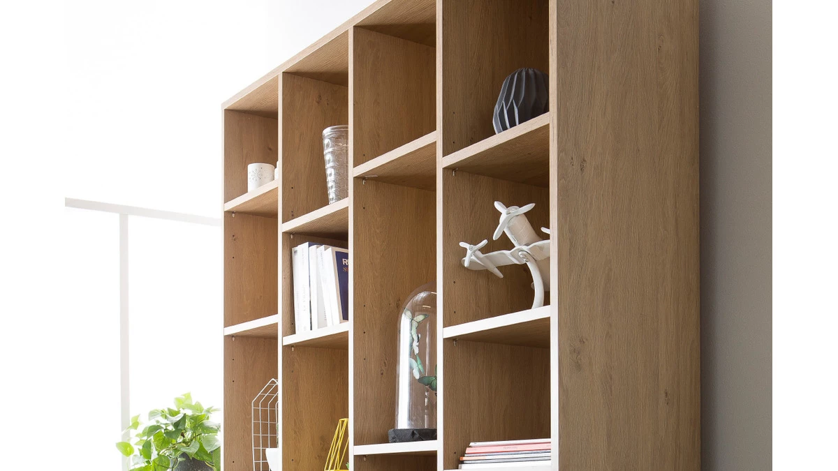 Bibliothèque Design Finition Bois Chêne L149 Cm RYTHM 8 Bibliothèque Design Finition Bois Chêne L149 Cm RYTHM – Image 6