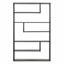 Bibliothèque Design Métal Noir L125 Cm TETRIS
