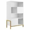 Bibliothèque Scandinave Multi Rangements Blanche Et Bois Chêne Massif L90 Cm CELESTINE -Canapé Soldes bibliotheque scandinave multi rangements blanche et bois chene massif l90 cm celestine 52324 621d377fb9520 1200 675