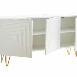 Buffet Design Blanc Et Métal Doré 3 Portes L160 Cm OZEN -Canapé Soldes buffet design blanc et metal dore 3 portes l160 cm ozen 51382 63e2095caae7c 1200 675