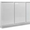 Buffet Design Blanc Laqué Brillant 3 Portes L138 Cm COMO