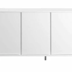 Buffet Design Blanc Laqué Et Métal Blanc 3 Portes L137 Cm MIKY