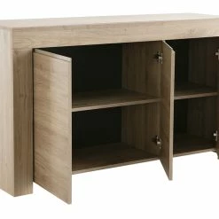 Buffet Design Bois Chêne 3 Portes L138 Cm TINO -Canapé Soldes buffet design bois chene 3 portes l138 cm tino 48034 5ee0fd96cce26 1200 675