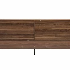 Buffet Design Bois Foncé Noyer Et Métal Noir 4 Portes 2 Tiroirs L180 Cm BLISS -Canapé Soldes buffet design bois fonce noyer et metal noir 4 portes 2 tiroirs l180 cm bliss 51824 63076507caf94 1200 675