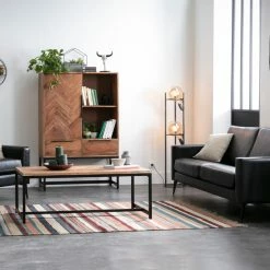 Buffet Haut En Bois Massif Et Métal Noir 1 Portes 2 Tiroirs L95 Cm STICK -Canapé Soldes buffet haut en bois massif et metal noir 1 portes 2 tiroirs l95 cm stick 46431 5e297d754ebc2 1200 675