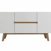 Buffet Scandinave Blanc Brillant Et Bois Clair 2 Portes 2 Tiroirs L160cm MELKA -Canapé Soldes buffet scandinave blanc brillant et bois clair 2 portes 2 tiroirs l160cm melka 32039 5bb763d908472 1200 675