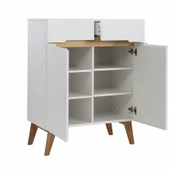Buffet Scandinave Blanc Et Bois 2 Portes 2 Tiroirs L80cm MELKA -Canapé Soldes buffet scandinave blanc et bois 2 portes 2 tiroirs l80cm melka 32038 5bb763d898bae 1200 675