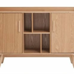 Buffet Scandinave En Bois Clair 2 Portes L122 Cm HALLEN