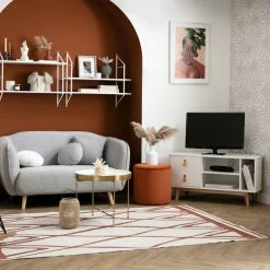 Canapé 2 Places En Tissu Effet Velours Jaune Moutarde Et Bois Clair FOLK -Canapé Soldes canape 2 places en tissu effet velours jaune moutarde et bois clair folk 48890 61d8047286e39 1200 675