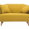 Canapé 2 Places En Tissu Effet Velours Jaune Moutarde Et Bois Clair FOLK -Canapé Soldes canape 2 places en tissu effet velours jaune moutarde et bois clair folk 48890 63ff3e64bd8c7 1200 675