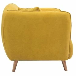Canapé 2 Places En Tissu Effet Velours Jaune Moutarde Et Bois Clair FOLK -Canapé Soldes canape 2 places en tissu effet velours jaune moutarde et bois clair folk 48890 63ff3e6a33cef 1200 675