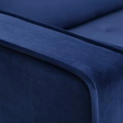 Canapé 3-4 Places En Tissu Velours Bleu Nuit Et Bois Clair IMPERIAL -Canapé Soldes canape 3 4 places en tissu velours bleu nuit et bois clair imperial 42895 5bbcc6e0a4695 1200 675