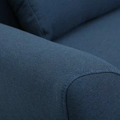 Canapé 3 Places En Tissu Bleu Foncé Et Bois Foncé EKTOR -Canapé Soldes canape 3 places en tissu bleu fonce et bois fonce ektor 40709 5bbcc60e53bbe 1200 675