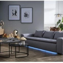 Canapé Connecté 4 Places Tissu Gris Foncé -Canapé Soldes canape connecte 4 places tissu gris fonce 46788 600ea82b9c04b 1200 675