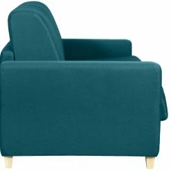 Canapé Convertible 2-3 Places En Tissu Bleu Canard Matelas L120 Cm 12 Cm GRAHAM -Canapé Soldes canape convertible 2 3 places en tissu bleu canard matelas l120 cm 12 cm graham 51778 624aee1b64489 1200 675