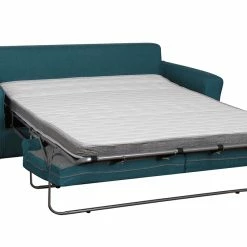 Canapé Convertible 3 Places En Tissu Bleu Canard Et Bois Clair Avec Matelas 9 Cm BEAUBOURG -Canapé Soldes canape convertible 3 places en tissu bleu canard et bois clair avec matelas 9 cm beaubourg 51319 61b356944dd7e 1200 675