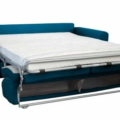 Canapé Convertible 3 Places En Tissu Bleu Canard Et Bois Clair Avec Matelas L140 Cm 12 Cm GRAHAM -Canapé Soldes canape convertible 3 places en tissu bleu canard et bois clair avec matelas l140 cm 12 cm graham 46142 5cd030a96a7cf 1200 675