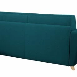 Canapé Convertible 3 Places En Tissu Bleu Canard Et Bois Clair Avec Matelas L140 Cm 12 Cm GRAHAM -Canapé Soldes canape convertible 3 places en tissu bleu canard et bois clair avec matelas l140 cm 12 cm graham 46142 5ce25e2f525a7 1200 675