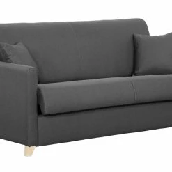 Canapé Convertible 3 Places En Tissu Gris Anthracite Et Bois Clair Avec Matelas 12 Cm SKANDY -Canapé Soldes canape convertible 3 places en tissu gris anthracite et bois clair avec matelas 12 cm skandy 51331 61af1b584b9ef 1200 675