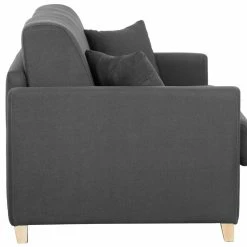 Canapé Convertible 3 Places En Tissu Gris Anthracite Et Bois Clair Avec Matelas 12 Cm SKANDY -Canapé Soldes canape convertible 3 places en tissu gris anthracite et bois clair avec matelas 12 cm skandy 51331 61af1b5b8ba9e 1200 675