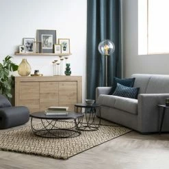 Canapé Convertible 3 Places En Tissu Gris Avec Matelas 12 Cm DOME -Canapé Soldes canape convertible 3 places en tissu gris avec matelas 12 cm dome 46143 5f185154a3eec 1200 675