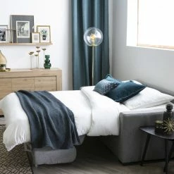 Canapé Convertible 3 Places En Tissu Gris Avec Matelas 12 Cm DOME -Canapé Soldes canape convertible 3 places en tissu gris avec matelas 12 cm dome 46143 5f185160d4bb6 1200 675