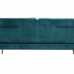 Canapé Convertible 3 Places En Tissu Velours Bleu Pétrole Et Bois Clair MOORE -Canapé Soldes canape convertible 3 places en tissu velours bleu petrole et bois clair moore 50177 62bac72da5461 1200 675