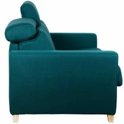 Canapé Convertible Avec Têtières Ajustables 3 Places En Tissu Bleu Paon Et Bois Clair Avec Matelas 13 Cm GOYA 12 Canapé Convertible Avec Têtières Ajustables 3 Places En Tissu Bleu Paon Et Bois Clair Avec Matelas 13 Cm GOYA -Canapé Soldes canape convertible avec tetieres ajustables 3 places en tissu bleu paon et bois clair avec matelas 13 cm goya 51327 61addffdd63e8 1200 675
