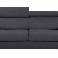 Canapé Convertible Avec Têtières Ajustables 3 Places En Tissu Effet Velours Gris Anthracite Avec Matelas 12 Cm NORO -Canapé Soldes canape convertible avec tetieres ajustables 3 places en tissu effet velours gris anthracite avec matelas 12 cm noro 48338 5ee8ce9b3fc83 1200 675