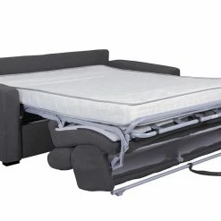 Canapé Convertible Avec Têtières Ajustables 3 Places En Tissu Effet Velours Gris Anthracite Avec Matelas 12 Cm NORO -Canapé Soldes canape convertible avec tetieres ajustables 3 places en tissu effet velours gris anthracite avec matelas 12 cm noro 48338 5ee8ceb5ec9b8 1200 675