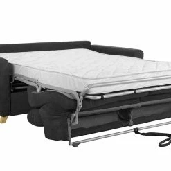 Canapé Convertible Avec Têtières Ajustables 3 Places En Tissu Effet Velours Gris Anthracite Et Bois Clair Avec Matelas 13 Cm GOYA -Canapé Soldes canape convertible avec tetieres ajustables 3 places en tissu effet velours gris anthracite et bois clair avec matelas 13 cm goya 49553 6052432947ccb 1200 675