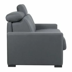 Canapé Convertible Avec Têtières Ajustables 3 Places En Tissu Gris Anthracite Avec Matelas 18 Cm NORO -Canapé Soldes canape convertible avec tetieres ajustables 3 places en tissu gris anthracite avec matelas 18 cm noro 51773 6234629b93aef 1200 675