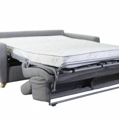 Canapé Convertible Avec Têtières Ajustables 3 Places En Tissu Gris Et Bois Clair Avec Matelas 13 Cm GOYA -Canapé Soldes canape convertible avec tetieres ajustables 3 places en tissu gris et bois clair avec matelas 13 cm goya 47791 5f115f4f0fcba 1200 675